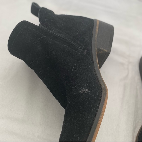 Dolce Vita Black Suede Flat Ankle Bootie - Picture 6 of 11